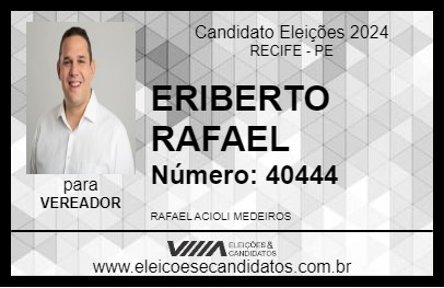 Candidato ERIBERTO RAFAEL 2024 - RECIFE - Eleições