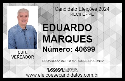 Candidato EDUARDO MARQUES 2024 - RECIFE - Eleições