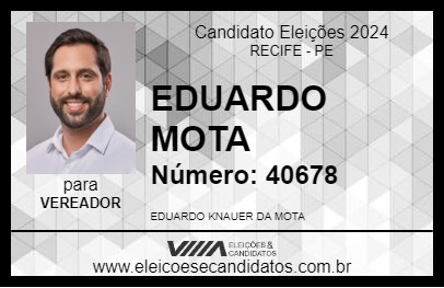 Candidato EDUARDO MOTA 2024 - RECIFE - Eleições