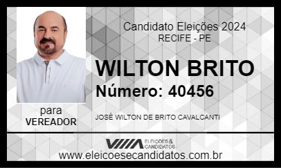 Candidato WILTON BRITO 2024 - RECIFE - Eleições