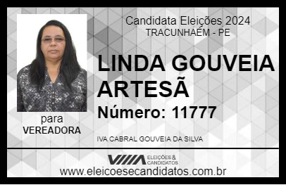 Candidato LINDA GOUVEIA ARTESÃ 2024 - TRACUNHAÉM - Eleições