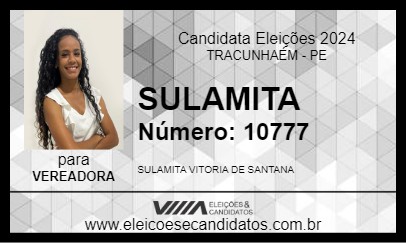 Candidato SULAMITA 2024 - TRACUNHAÉM - Eleições