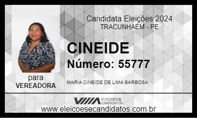 Candidato CINEIDE 2024 - TRACUNHAÉM - Eleições