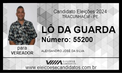 Candidato LÔ DA GUARDA 2024 - TRACUNHAÉM - Eleições