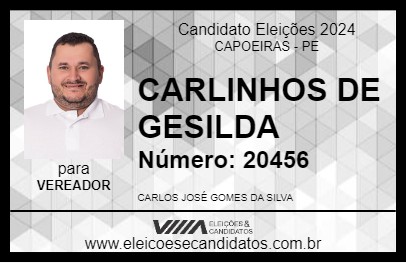 Candidato CARLINHOS DE GESILDA 2024 - CAPOEIRAS - Eleições