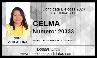 Candidato CELMA 2024 - CAPOEIRAS - Eleições