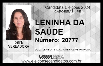 Candidato LENINHA DA SAÚDE 2024 - CAPOEIRAS - Eleições