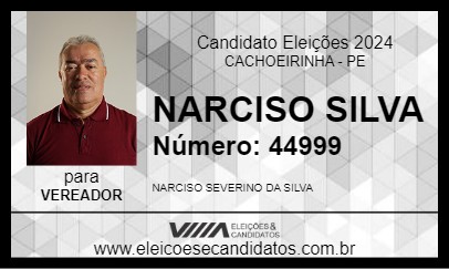 Candidato NARCISO SILVA 2024 - CACHOEIRINHA - Eleições