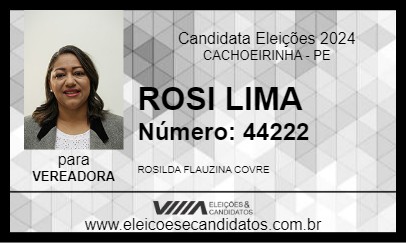 Candidato ROSI LIMA 2024 - CACHOEIRINHA - Eleições