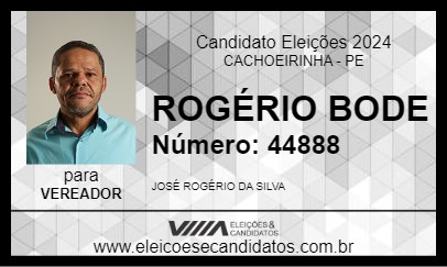 Candidato ROGÉRIO BODE 2024 - CACHOEIRINHA - Eleições