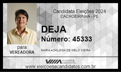 Candidato DEJA 2024 - CACHOEIRINHA - Eleições