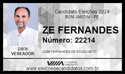 Candidato ZE FERNANDES 2024 - BOM JARDIM - Eleições