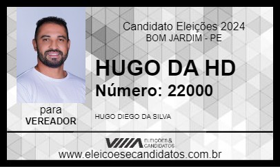 Candidato HUGO DA HD 2024 - BOM JARDIM - Eleições