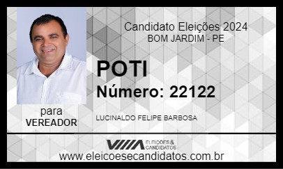 Candidato POTI 2024 - BOM JARDIM - Eleições