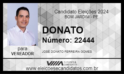 Candidato DONATO 2024 - BOM JARDIM - Eleições