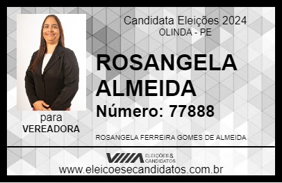 Candidato ROSANGELA ALMEIDA 2024 - OLINDA - Eleições