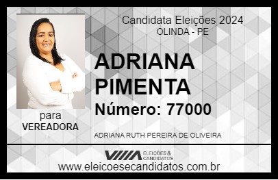 Candidato ADRIANA PIMENTA 2024 - OLINDA - Eleições