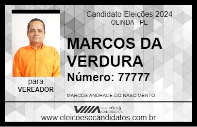 Candidato MARCOS DA VERDURA 2024 - OLINDA - Eleições