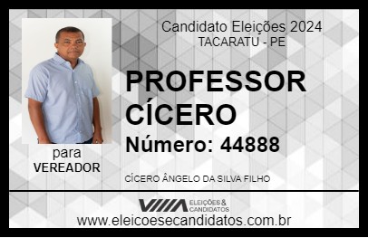 Candidato PROFESSOR CÍCERO 2024 - TACARATU - Eleições