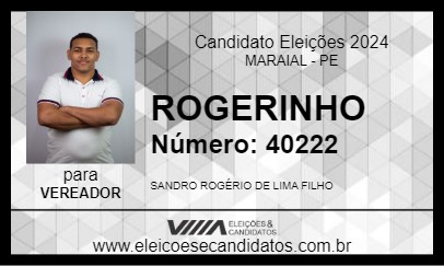 Candidato ROGERINHO 2024 - MARAIAL - Eleições