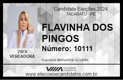 Candidato FLAVINHA DOS PINGOS 2024 - TACARATU - Eleições