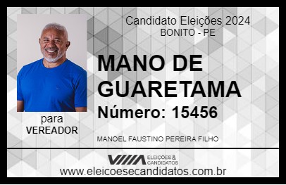 Candidato MANO DE GUARETAMA 2024 - BONITO - Eleições