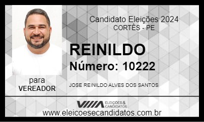 Candidato REINILDO 2024 - CORTÊS - Eleições