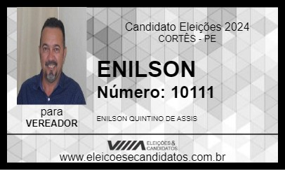 Candidato ENILSON 2024 - CORTÊS - Eleições