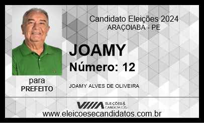 Candidato JOAMY 2024 - ARAÇOIABA - Eleições