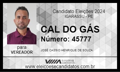 Candidato CAL DO GÁS 2024 - IGARASSU - Eleições