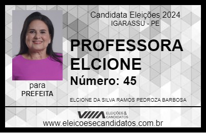 Candidato PROFESSORA ELCIONE 2024 - IGARASSU - Eleições