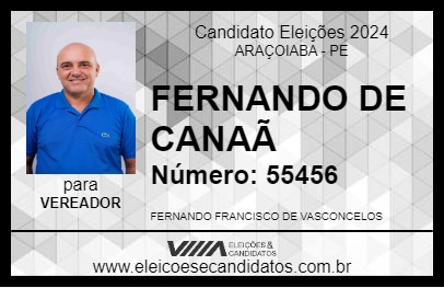 Candidato FERNANDO DE CANAÃ 2024 - ARAÇOIABA - Eleições