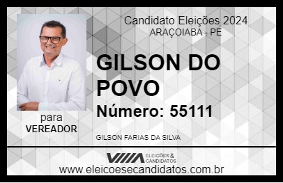 Candidato GILSON DO POVO 2024 - ARAÇOIABA - Eleições