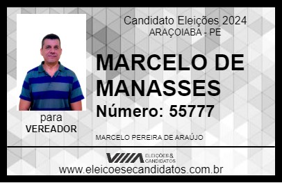 Candidato MARCELO DE MANASSES 2024 - ARAÇOIABA - Eleições