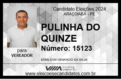 Candidato PULINHA DO QUINZE 2024 - ARAÇOIABA - Eleições