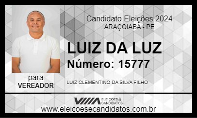 Candidato LUIZ DA LUZ 2024 - ARAÇOIABA - Eleições