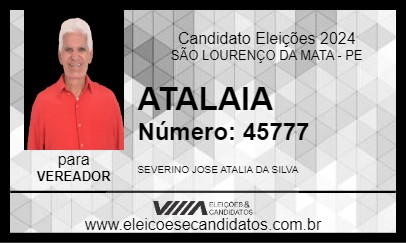 Candidato ATALAIA 2024 - SÃO LOURENÇO DA MATA - Eleições