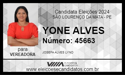 Candidato YONE ALVES 2024 - SÃO LOURENÇO DA MATA - Eleições