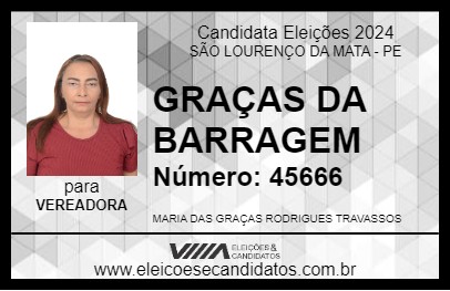 Candidato GRAÇAS DA BARRAGEM 2024 - SÃO LOURENÇO DA MATA - Eleições