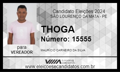 Candidato THOGA 2024 - SÃO LOURENÇO DA MATA - Eleições