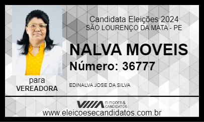 Candidato NALVA MOVEIS 2024 - SÃO LOURENÇO DA MATA - Eleições