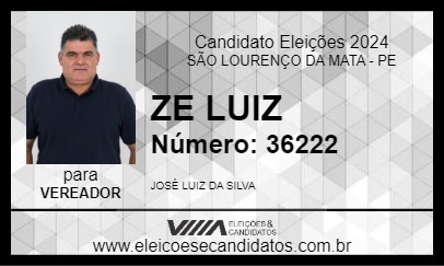 Candidato ZE LUIZ 2024 - SÃO LOURENÇO DA MATA - Eleições