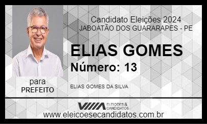 Candidato ELIAS GOMES 2024 - JABOATÃO DOS GUARARAPES - Eleições