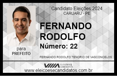 Candidato FERNANDO RODOLFO 2024 - CARUARU - Eleições