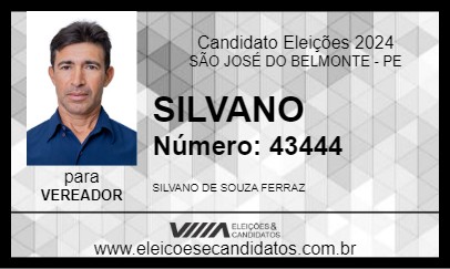 Candidato SILVANO 2024 - SÃO JOSÉ DO BELMONTE - Eleições