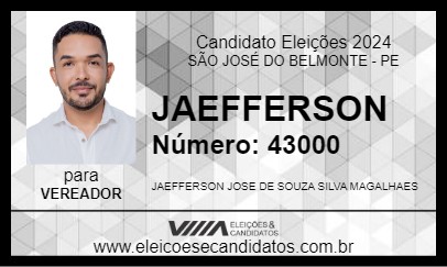 Candidato JAEFFERSON 2024 - SÃO JOSÉ DO BELMONTE - Eleições