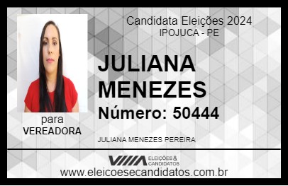 Candidato JULIANA MENEZES 2024 - IPOJUCA - Eleições