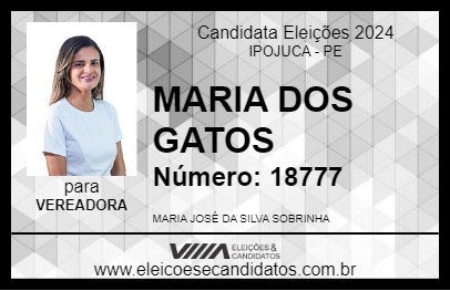 Candidato MARIA DOS GATOS 2024 - IPOJUCA - Eleições