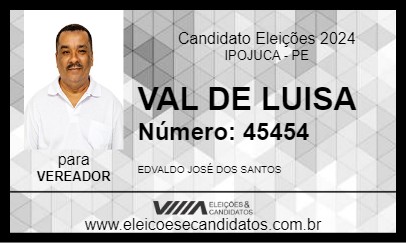 Candidato VAL DE LUISA 2024 - IPOJUCA - Eleições