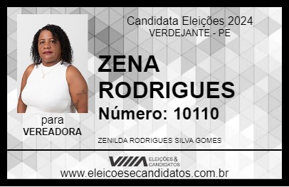 Candidato ZENA RODRIGUES 2024 - VERDEJANTE - Eleições